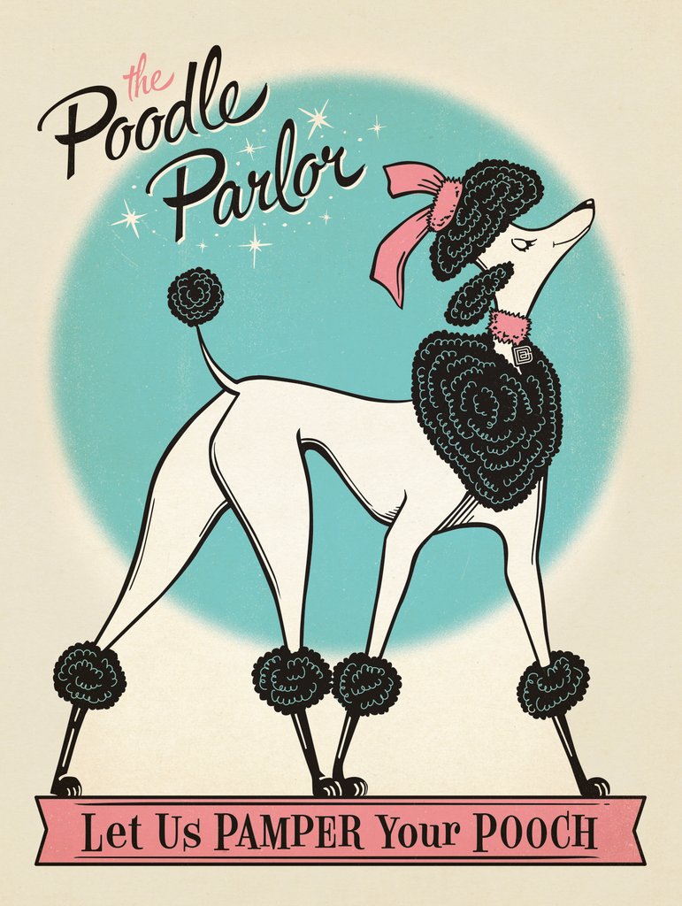 Poodle Parlor - Canvas - Artwork
