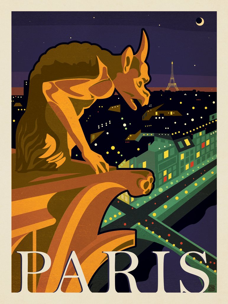 France: Paris Gargoyle - Postcards - Artwork