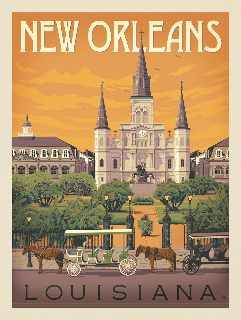 New Orleans: St. Louis Cathedral - Postcards - Artwork