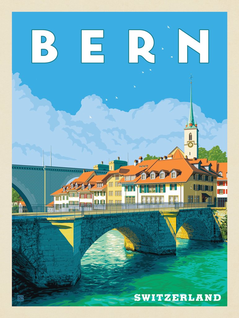 Switzerland: Bern - Canvas - Artwork