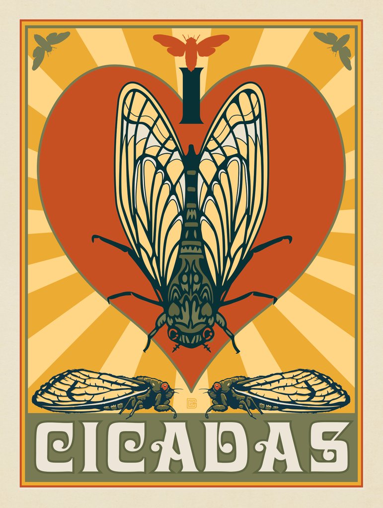 I Love Cicadas - Art Print - Artwork