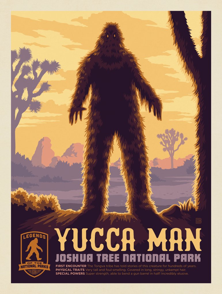 Legends Of The National Parks: Joshua Tree's Yucca Man - Art Print - Artwork
