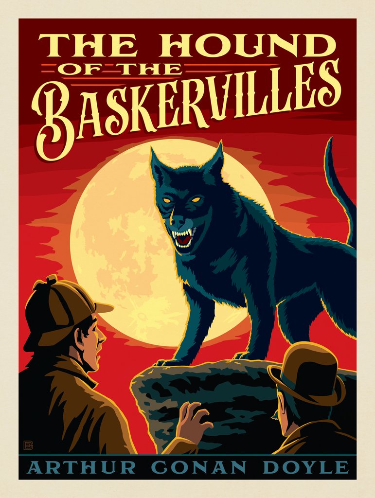 The Hound Of The Baskervilles: Arthur Conan Doyle - Postcards - Artwork