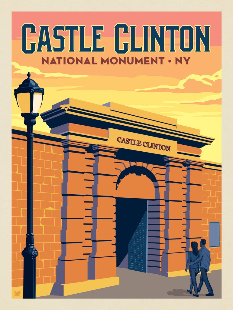 Castle Clinton National Monument, NY - Metal Sign - Artwork