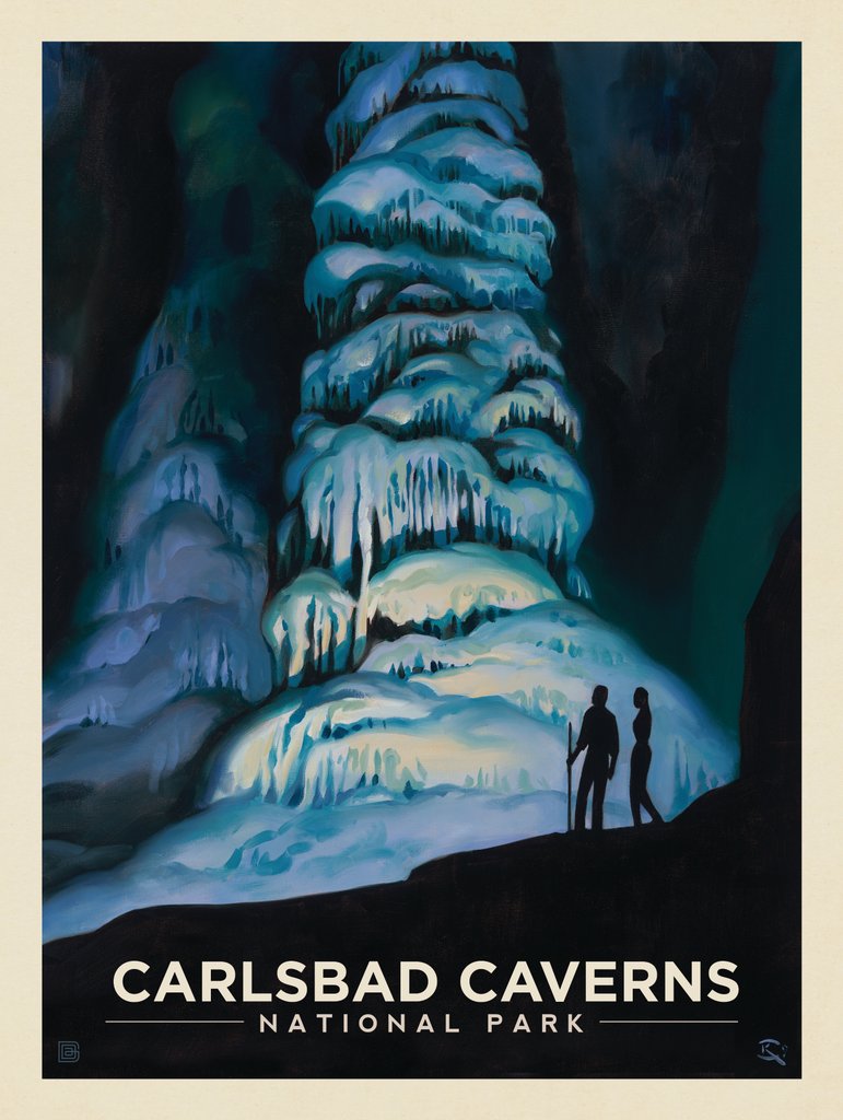 Carlsbad Caverns National Park: Big Room-KC - Metal Sign - Artwork