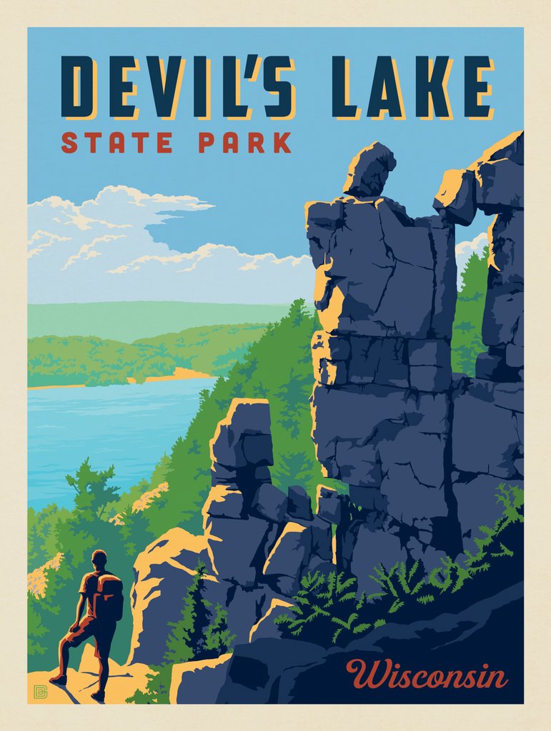 Devil's Lake State Park, Wisconsin - Canvas - Artwork