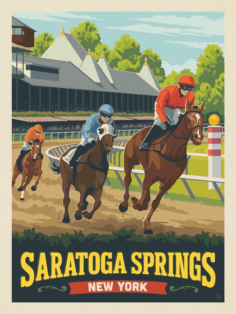 Saratoga Springs, New York - Art Print - Artwork