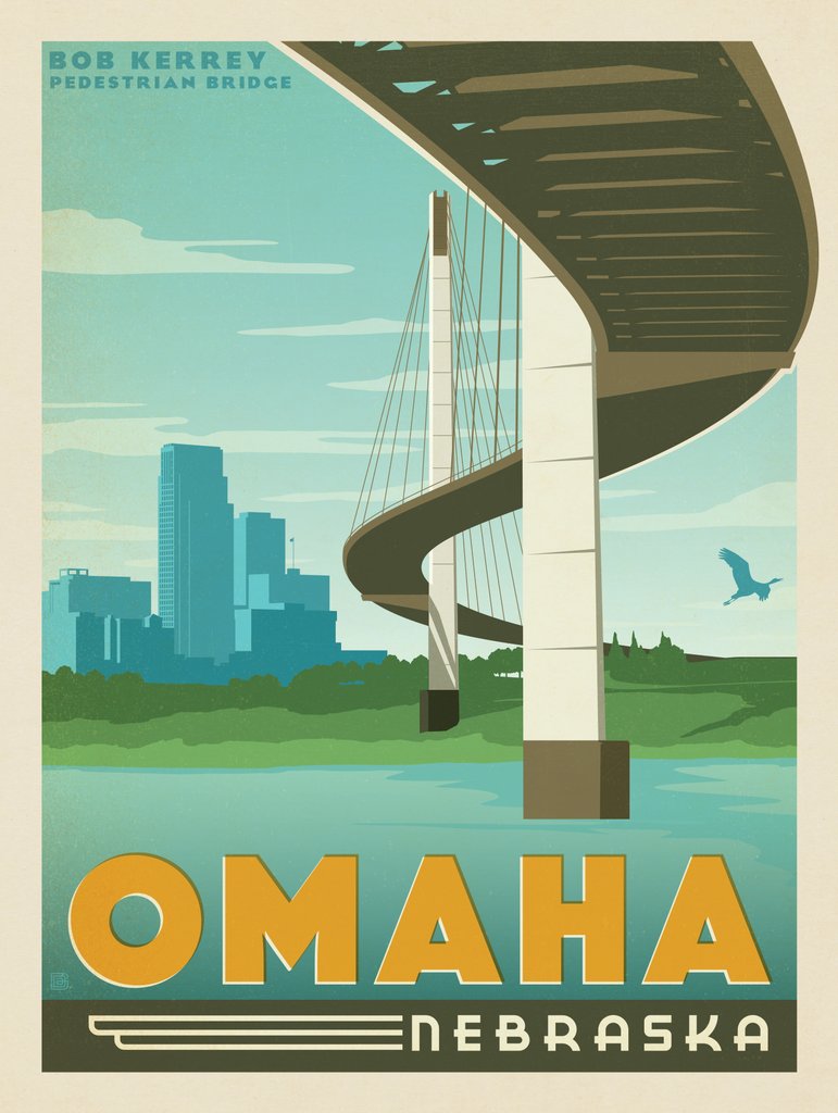 Omaha, Nebraska - Canvas - Artwork