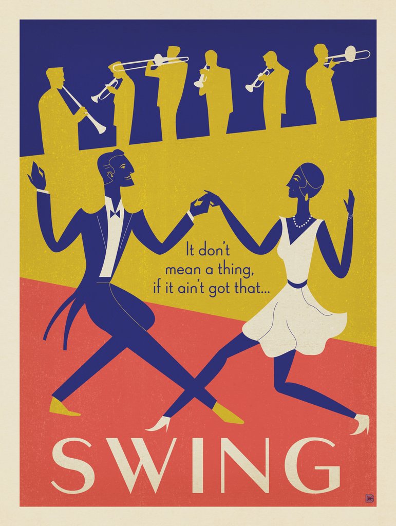 Swing Dancing - Metal Sign - Artwork