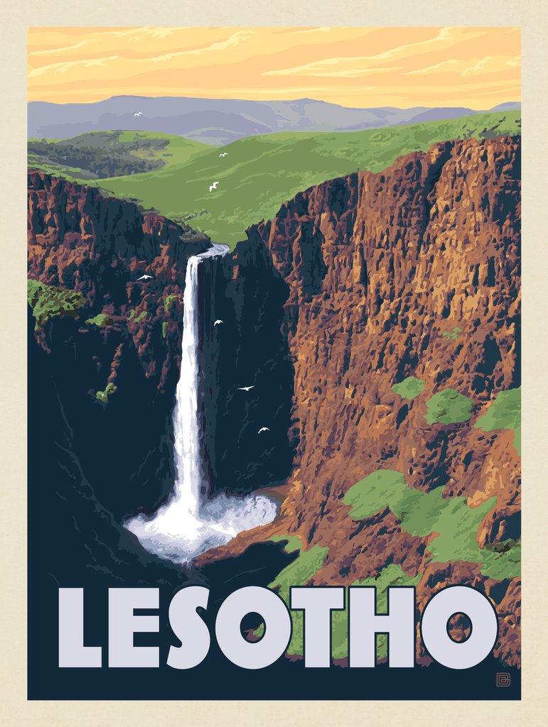 Lesotho, Africa - Notecards - Artwork
