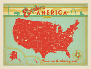 Map of the USA Print