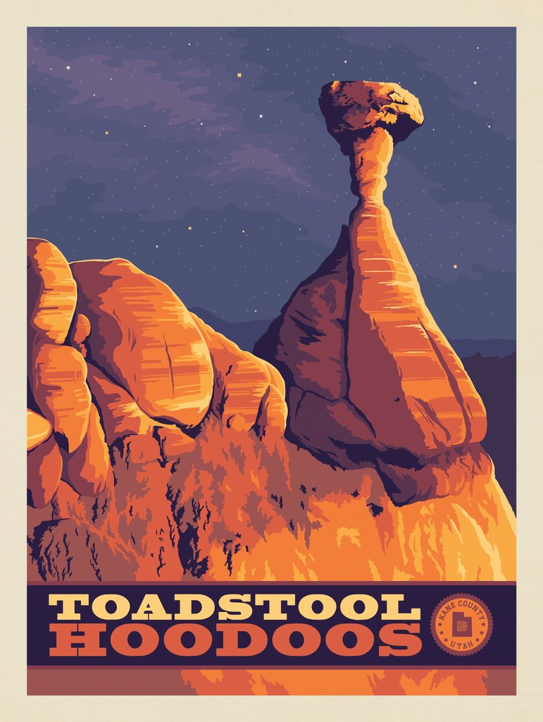 Kane County, UT: Toadstools - Notecards - Artwork