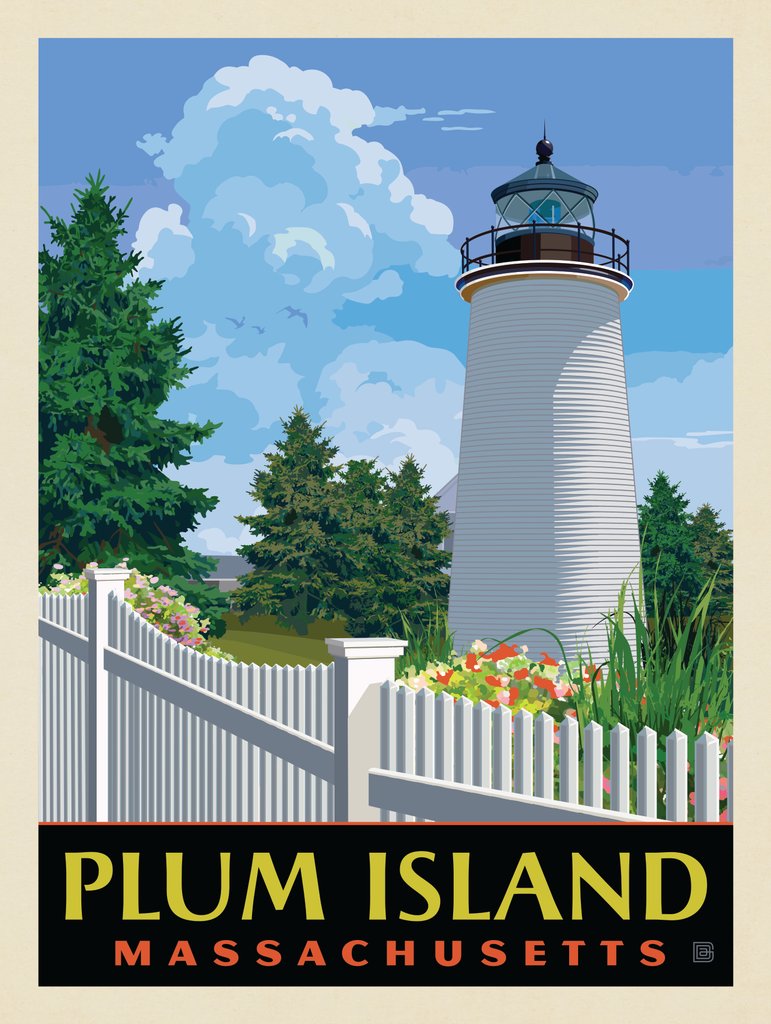 Plum Island, Massachusetts - Metal Sign - Artwork