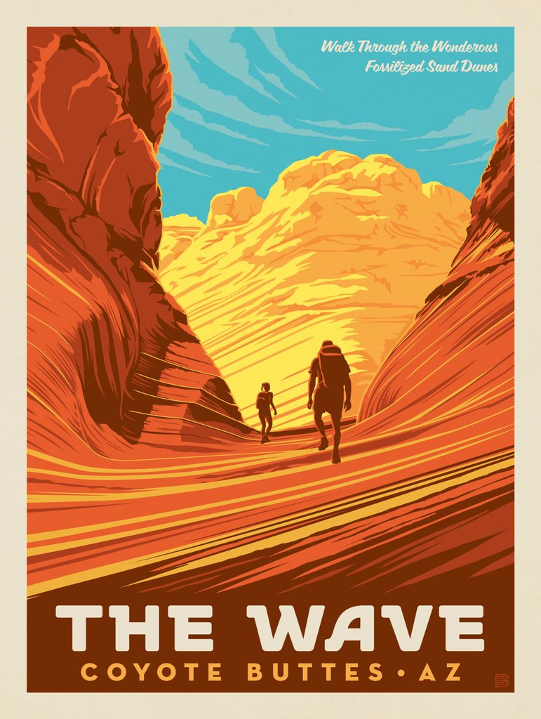 Coyote Buttes, AZ: The Wave - Postcards - Artwork