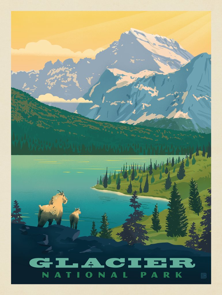 Glacier National Park: Grand Overlook - Art Print - Artwork