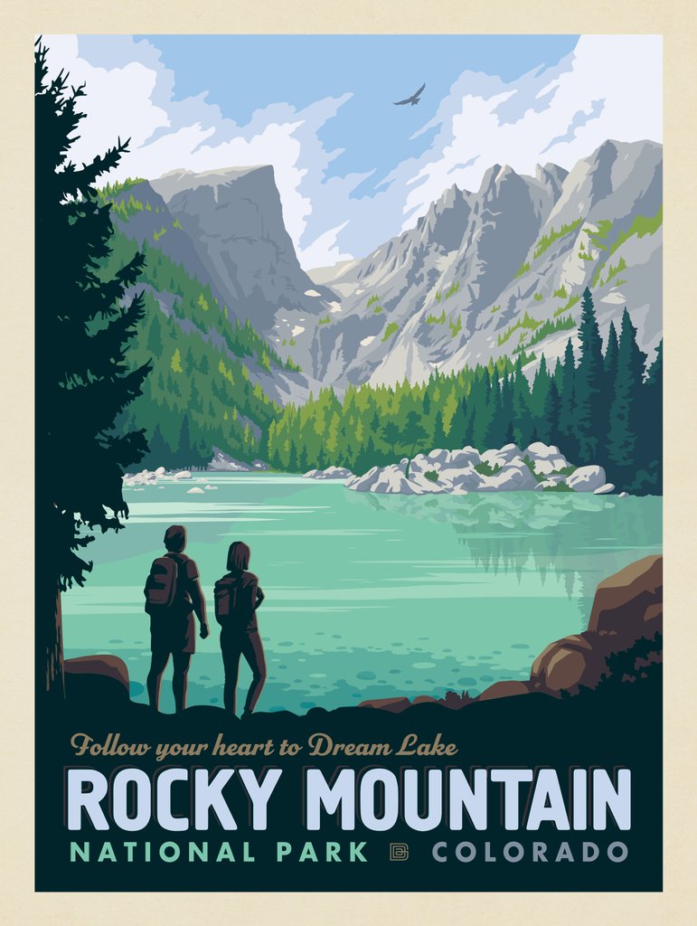 Rocky Mountain National Park: Dream Lake - Art Print - Artwork