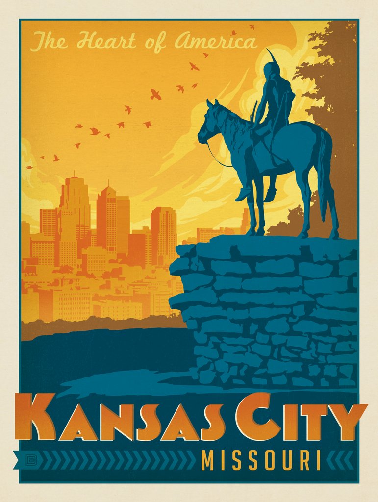 Kansas City, MO - Canvas - Artwork
