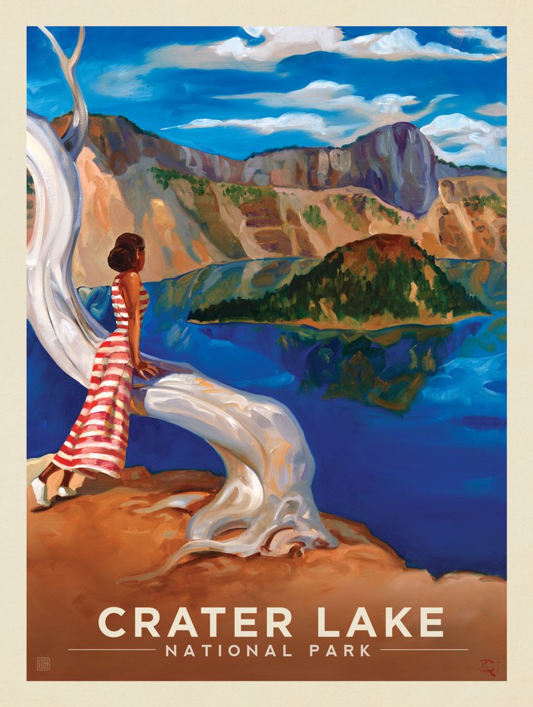 Crater Lake National Park: Crystal View-KC - Notecards - Artwork