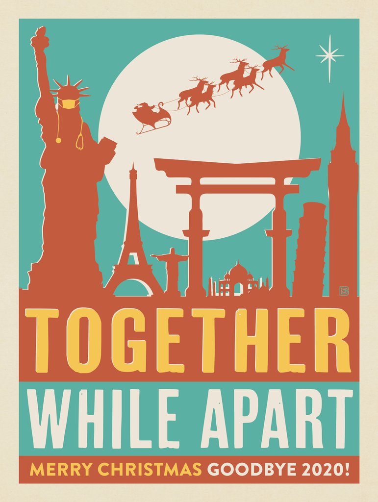 Together While Apart this Christmas - Canvas - Artwork