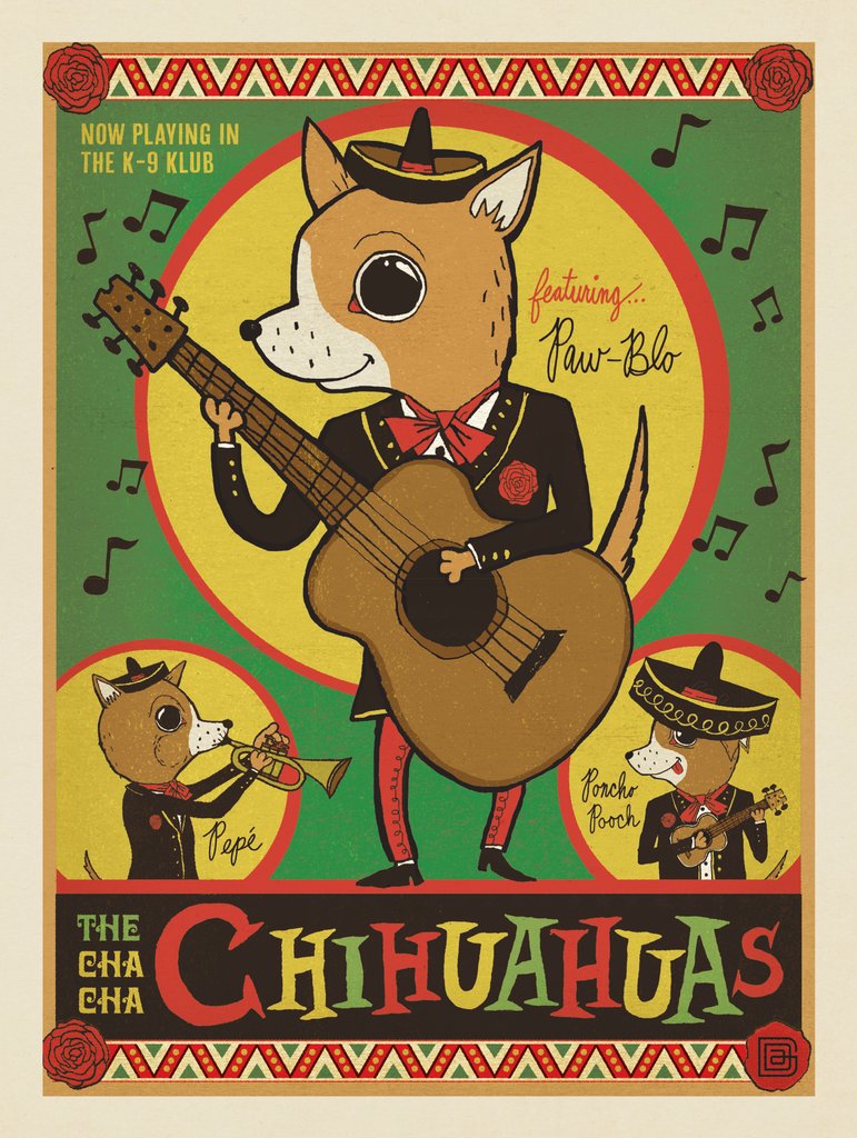 Cha-Cha-Chihuahuahs - Art Print - Artwork