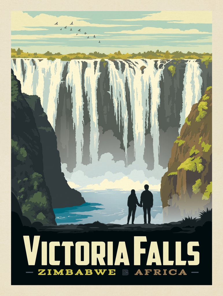 Zimbabwe, Africa: Victoria Falls - Art Print - Artwork