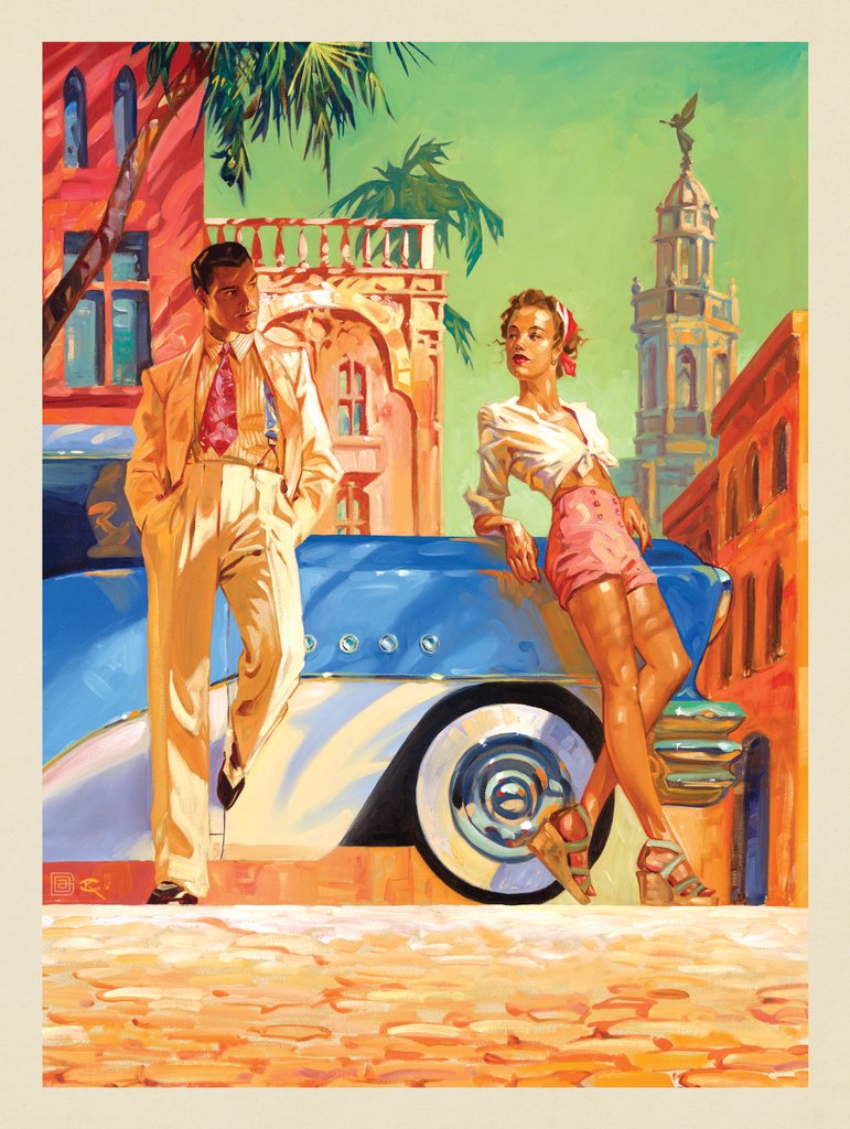 Oil Painting: Havana Shade - Art Print - Artwork