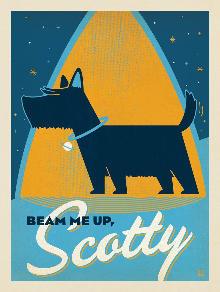 Beam Me Up Scotty - Postcards - Artwork