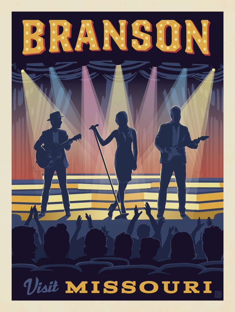 MO—Visit Missouri: Branson - Notecards - Artwork