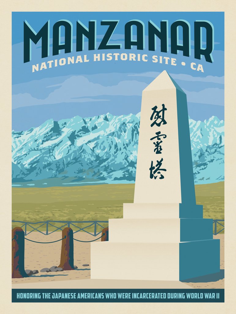 Manzanar National Historic Site, CA - Art Print - Artwork