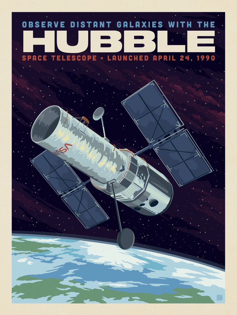 NASA 1990: Hubble Space Telescope - Notecards - Artwork