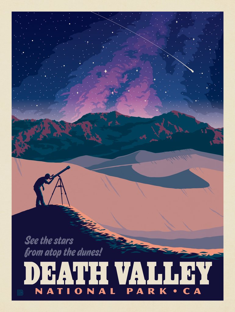Death Valley National Park: Star Gazing - Postcards - Artwork