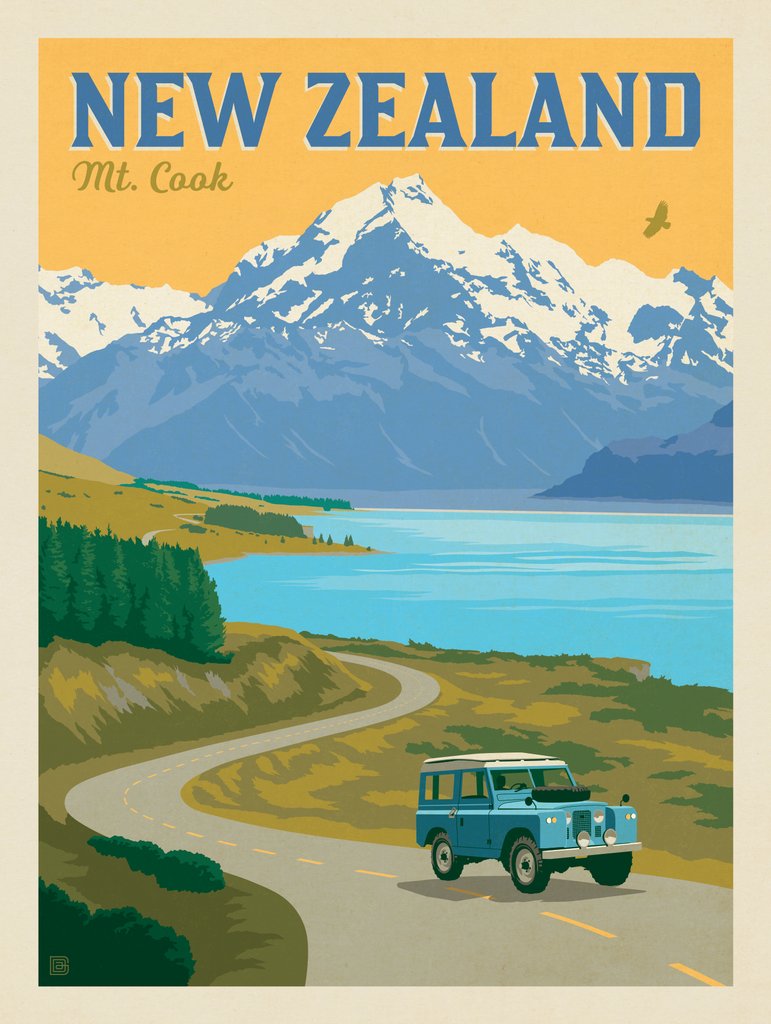 New Zealand: Mount Cook - Art Print - Artwork