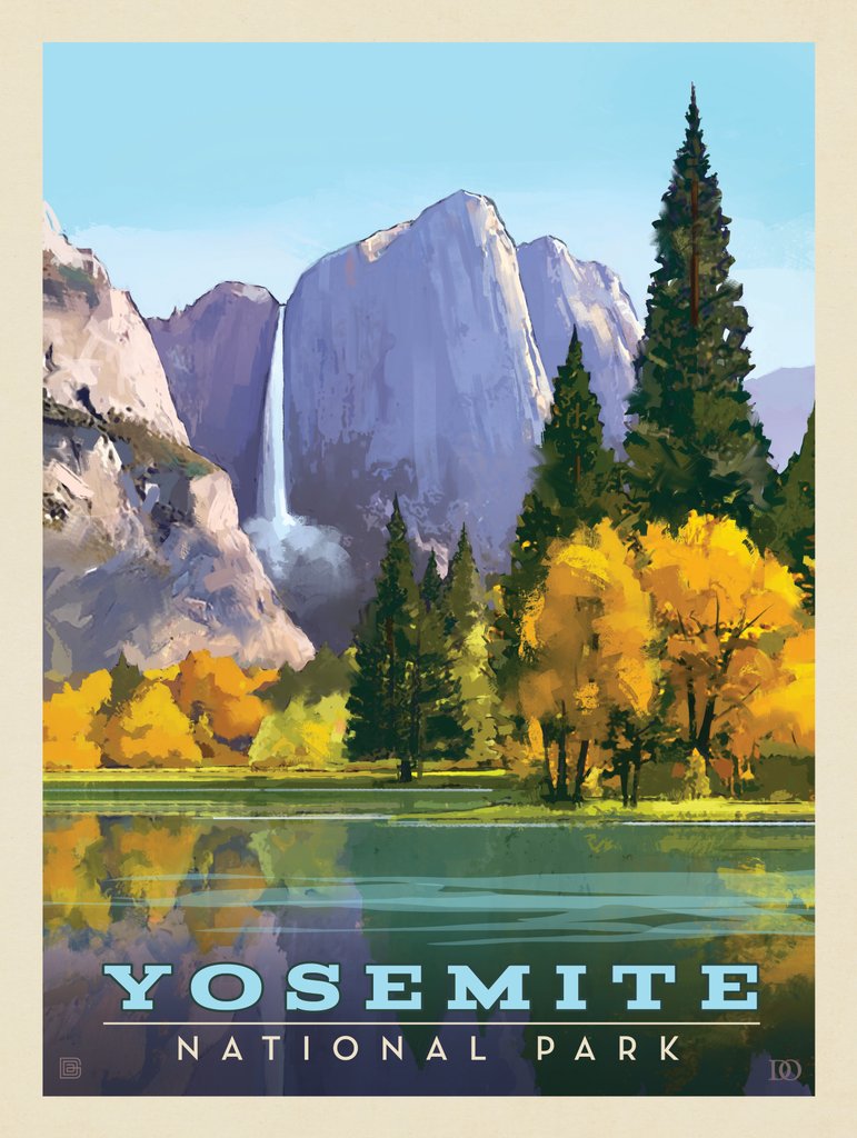 Yosemite National Park: Golden Vista - Canvas - Artwork