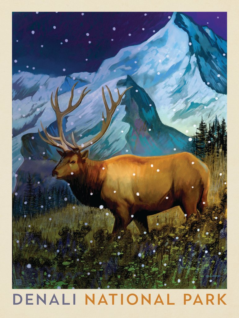 Denali National Park: Early Winter - Postcards - Artwork