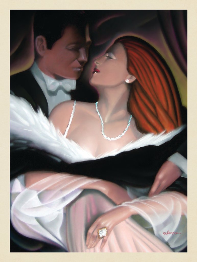 Pastel Painting: The Ring (Couple) - Metal Sign - Artwork