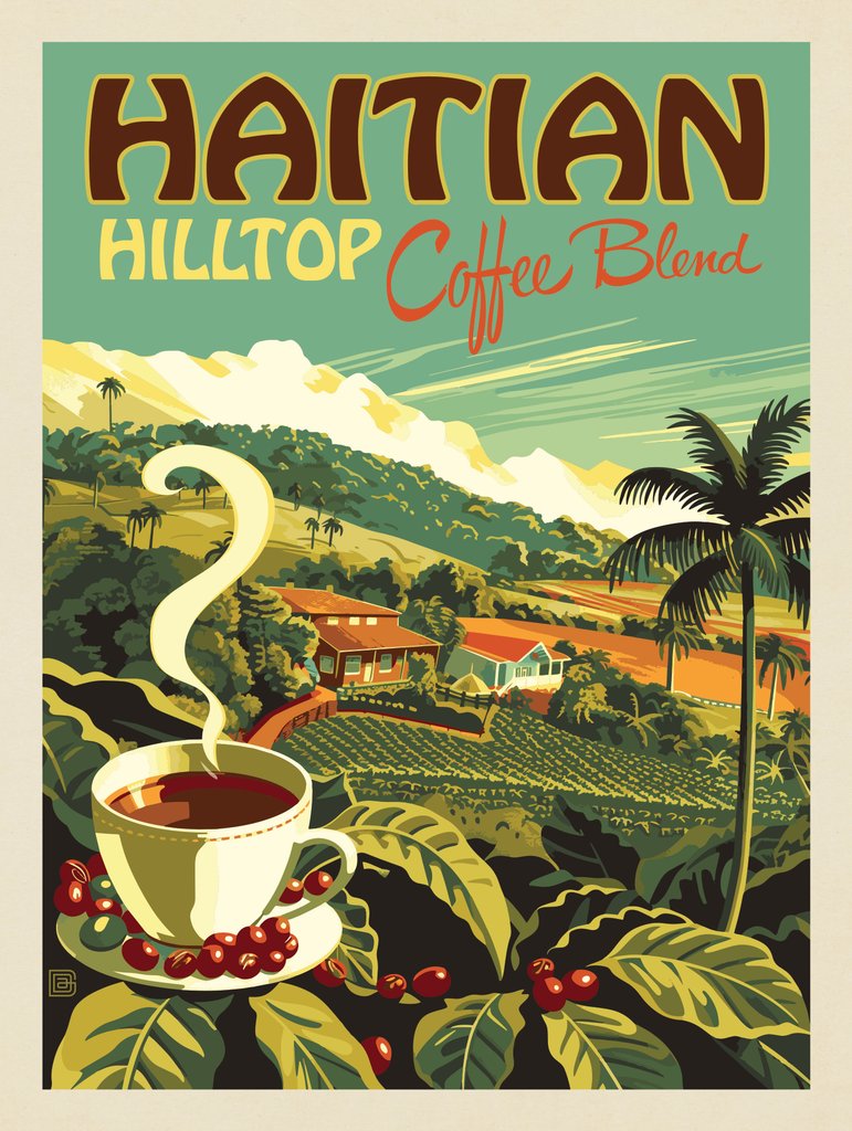 Haitian Hilltop Coffee - Postcards - Artwork