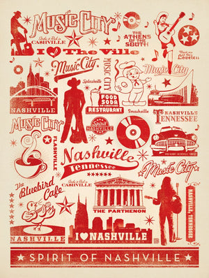 Music City Pattern Print