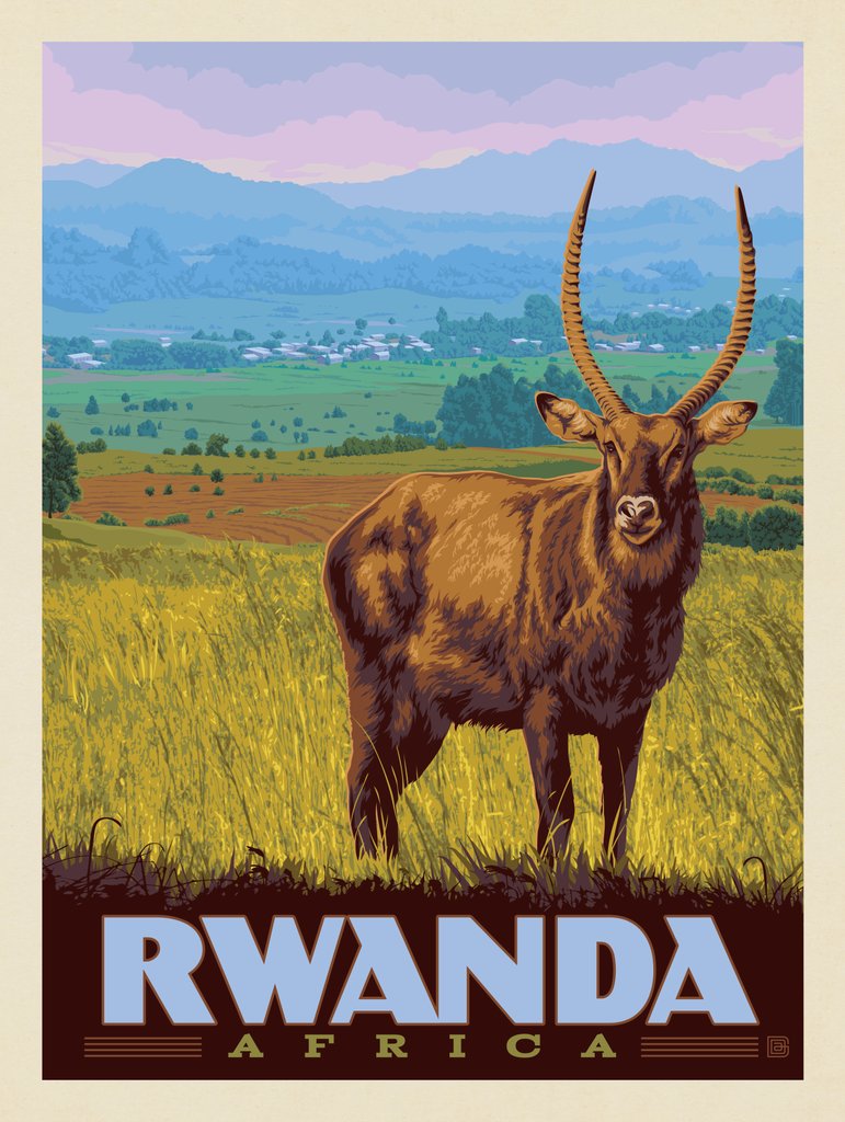 Rwanda, Africa - Notecards - Artwork