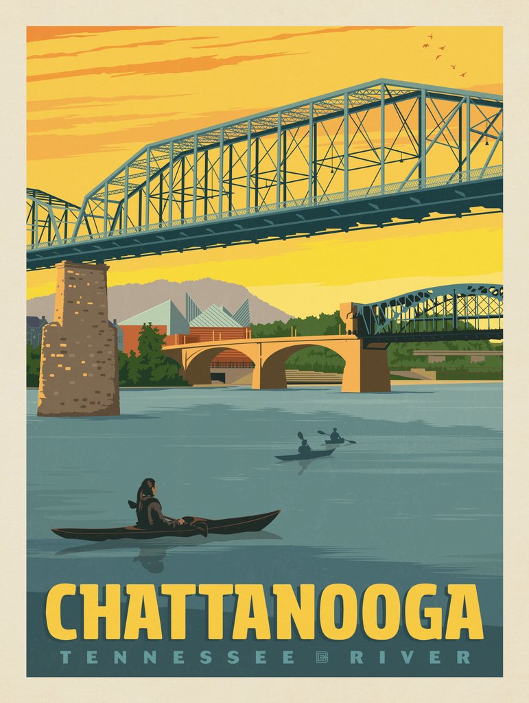 Chattanooga: Tennessee River - Postcards - Artwork