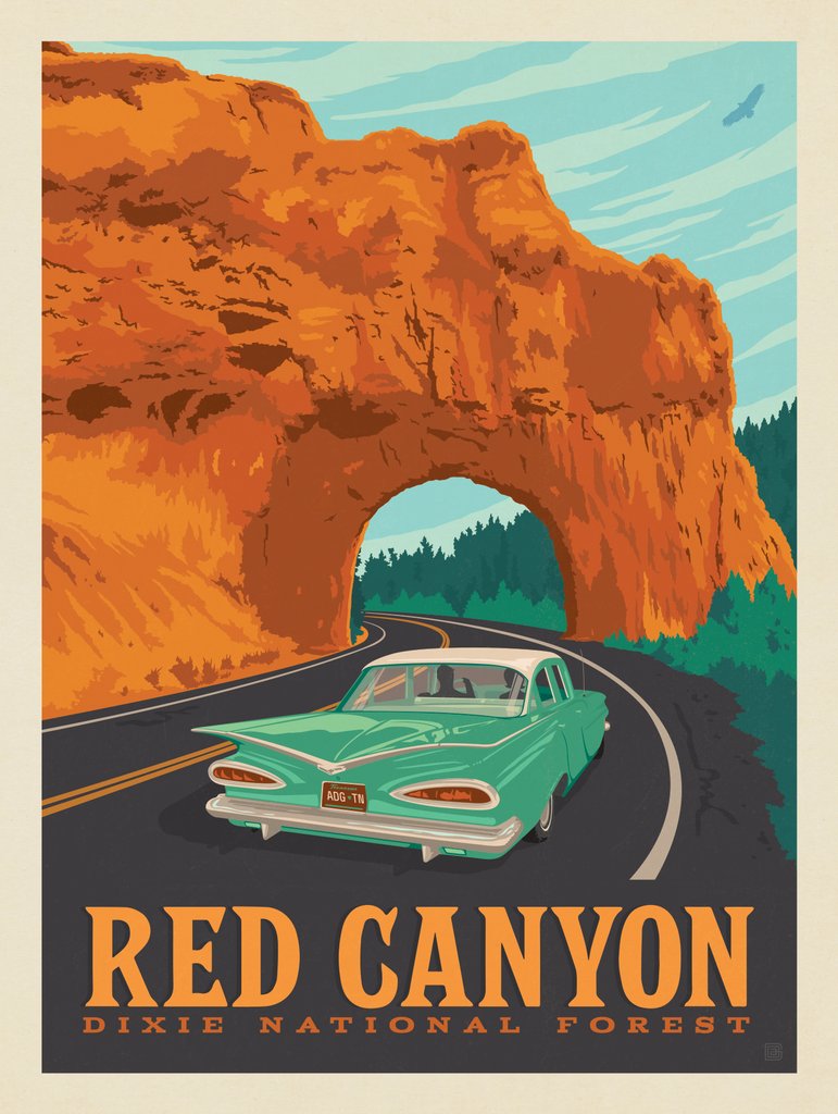 Red Canyon, Utah - Postcards - Artwork