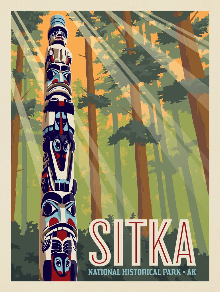 Sitka National Historical Park, Alaska - Metal Sign - Artwork