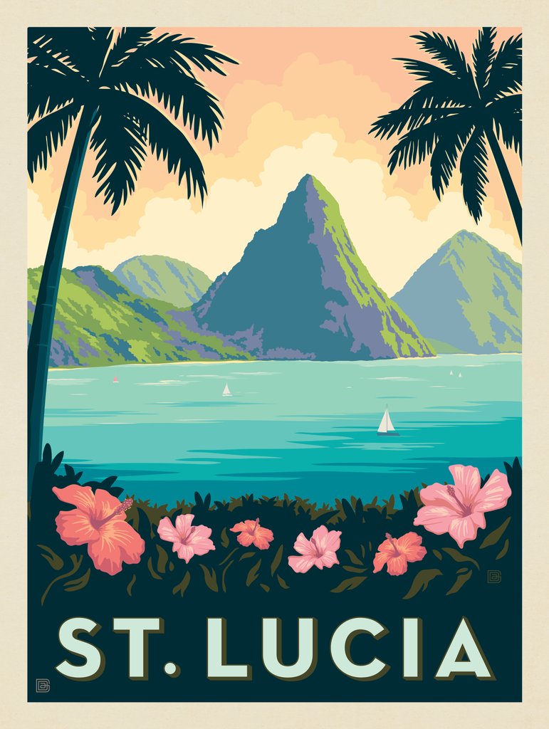 Saint Lucia - Postcards - Artwork