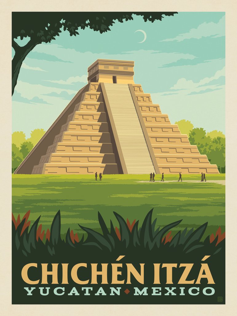 Mexico: Chichén Itzá - Art Print - Artwork