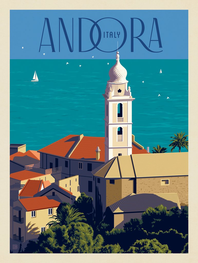 Italy: Andora - Notecards - Artwork