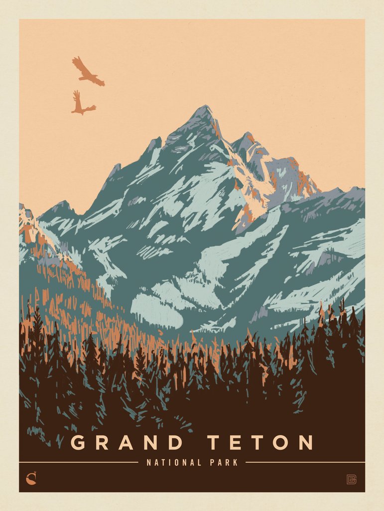 Grand Teton National Park: Morning Glory - Notecards - Artwork
