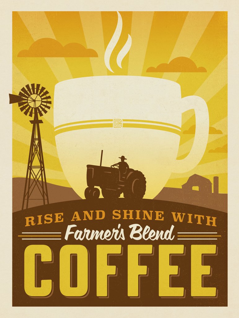 Rise & Shine Farmer’s Blend Coffee - Postcards - Artwork