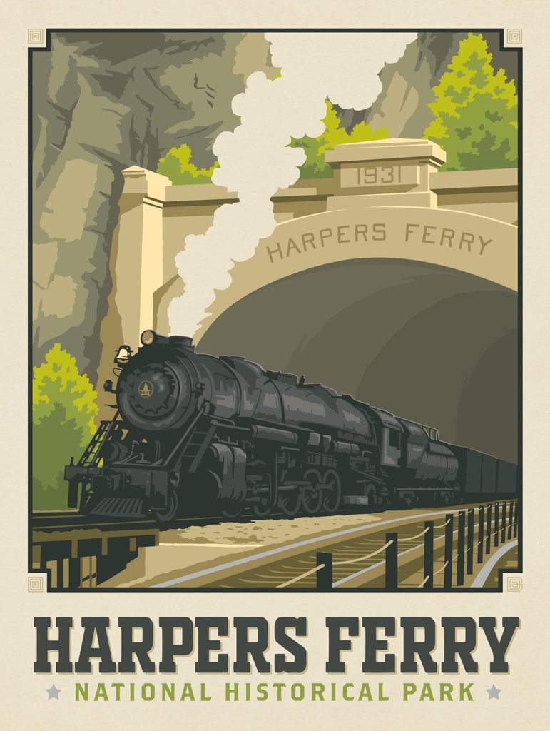 Harpers Ferry: Train - Notecards - Artwork