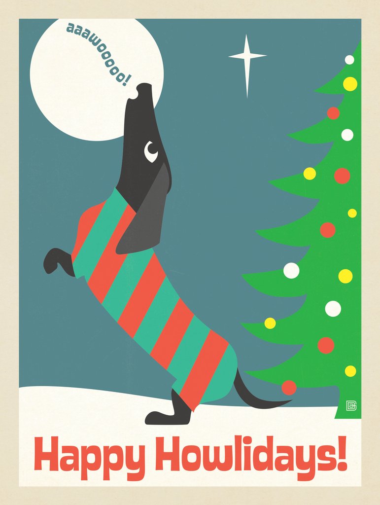 Happy Howlidays - Notecards - Artwork