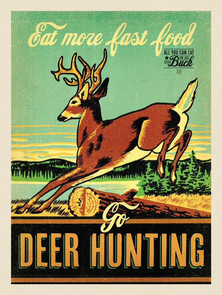 Go Deer Hunting - Canvas - Artwork