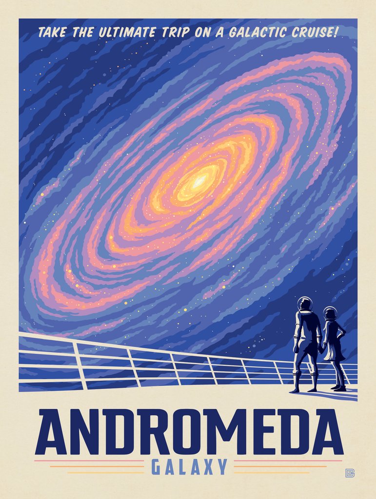Andromeda Galaxy Tour - Art Print - Artwork